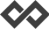 A black and white image of two diamonds intertwined1 at Wheelhouse Lofts, Dayton, 45402