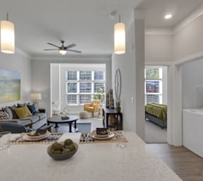 The Edison at Wheat Ridge Apartments in Wheat Ridge, Colorado Model Living Room