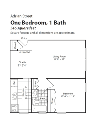 Adrian Place Floor Plan, St. Paul, Minnesota