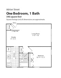 Adrian Place Floor Plan, St. Paul, Minnesota