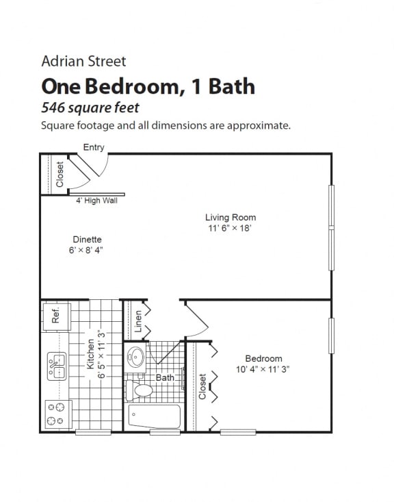 Adrian Street Flats floorplan, St. Paul, Minnesota