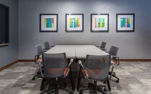conference room with table and chairs