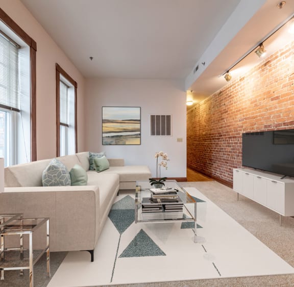 Wood style flooring at Lockerbie Court on Mass Ave, IN, 46204