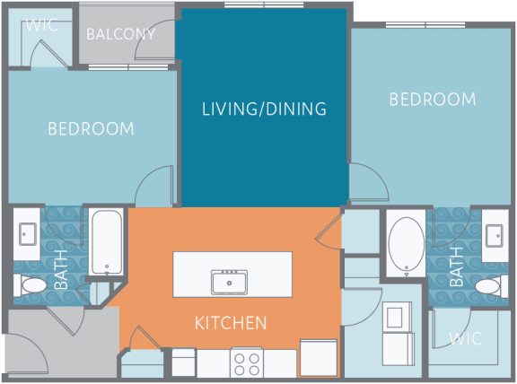 Floor Plan  B1-EU Floor Plan at Watermark on Twenty Mile, Parker, CO, 80134