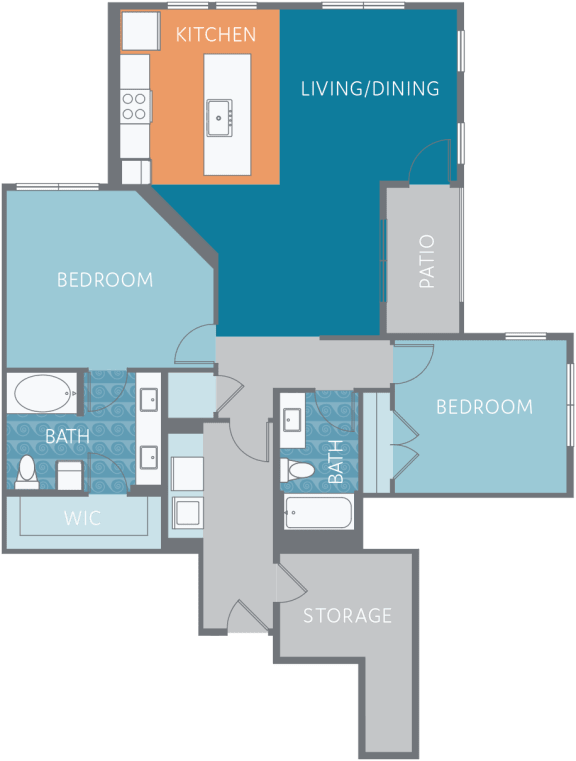 Floor Plan  B1L-BHG Floor Plan at Watermark on Twenty Mile, Parker, CO, 80134