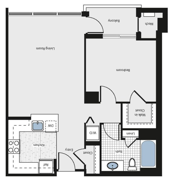 one bed one bath apartment for rent in arlington va