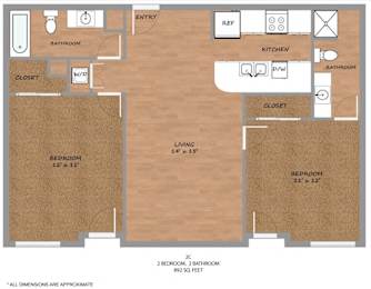2 bed 2 bath B at Hickory Street Lofts Apartments, Denton, TX