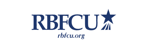 a blue and white logo with a star in the middle