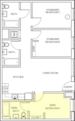 Fern Floor Plan Main Bedroom A