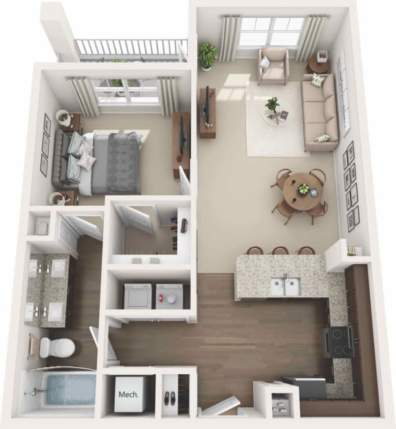 Expansive 1 bedroom apartment in Malvern, PA