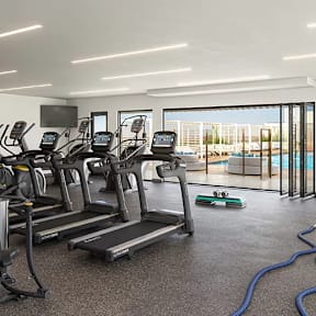 Gym at Garden at 3Roots, San Diego, CA