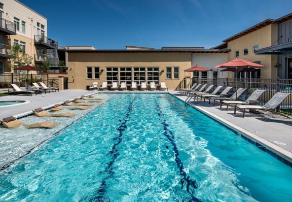 Pool at 8000 Uptown Apartments in Broomfield, CO
