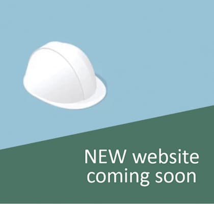 a graphic of a new website coming soon and a white hat