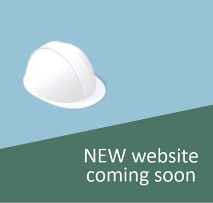 a graphic of a new website coming soon and a white hat