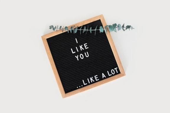 I like you...like a lot sign at Mirabella Apartments, Bermuda Dunes, California