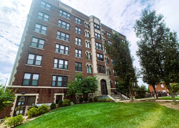 the building where the apartment is located