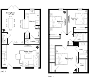 Floor Plan  Carondolet Apartment Homes in Mobile Alabama