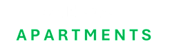 The image displays the words "SHERMAN" and "APARTMENTS" in large, green letters.