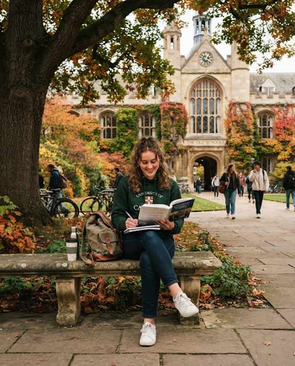 A person is sitting on a bench reading a book.