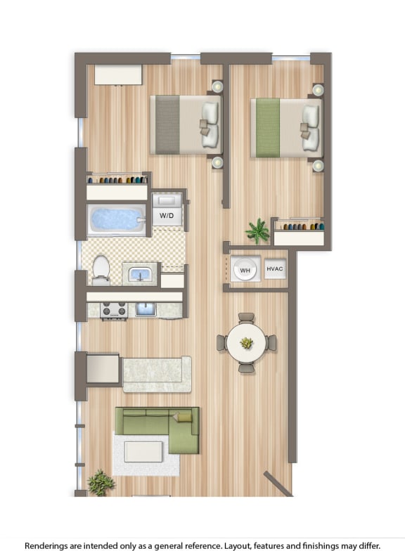 fairway park 2 bedroom apartment floor plan