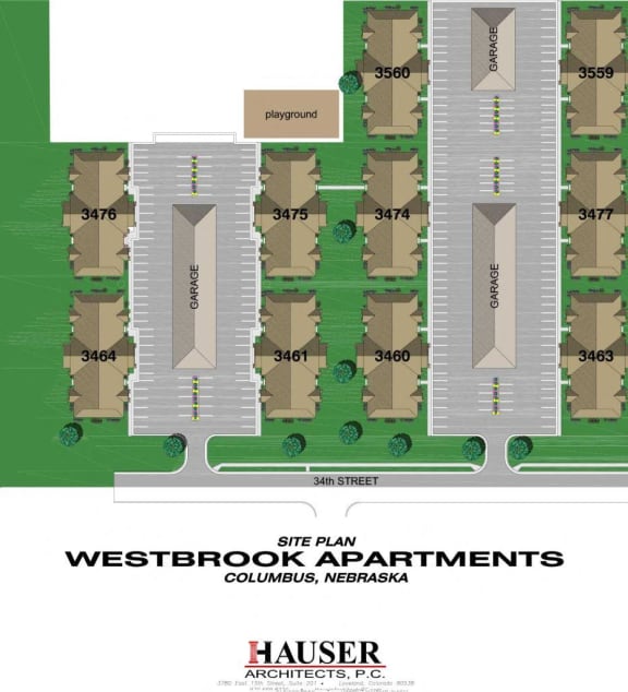a site plan showing the layout of a parking lot