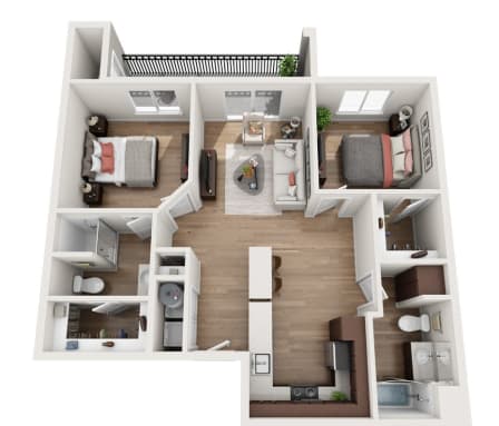 a floor plan image of the langston apartments in cleveland, oh