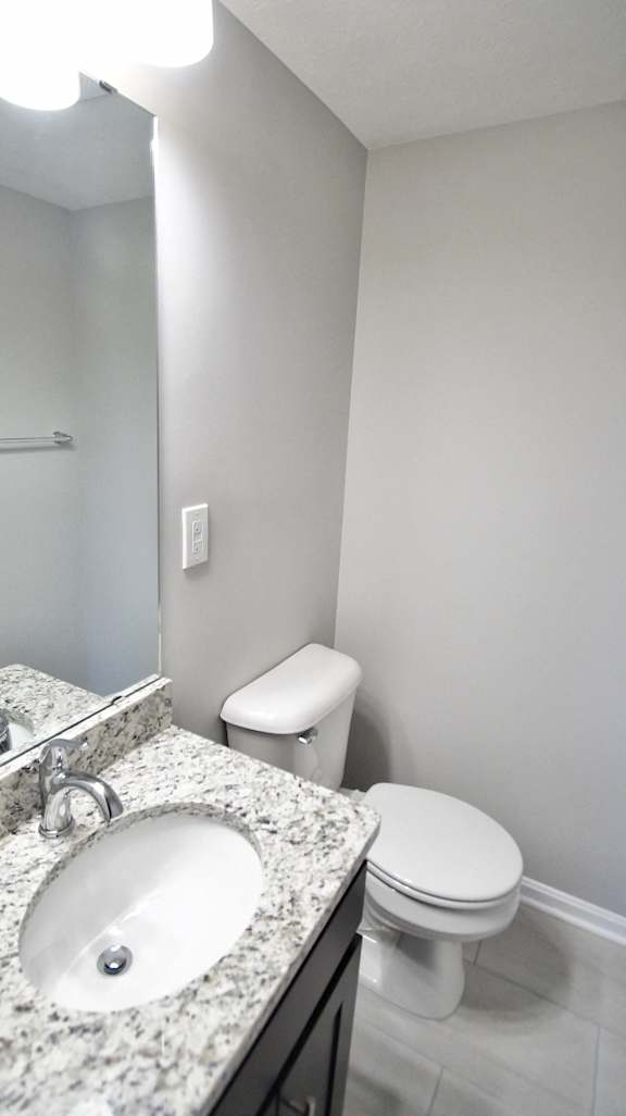 Renovated Bathrooms With Quartz Counters at  Integrity Medina Apartments, Integrity Realty LLC, Medina, Ohio