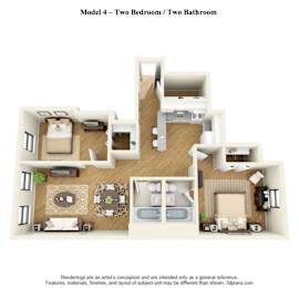 The Elm - 2 Bedroom, 2 Bath - Model 4 at 14 West Elm Apartments, Chicago, IL 60610