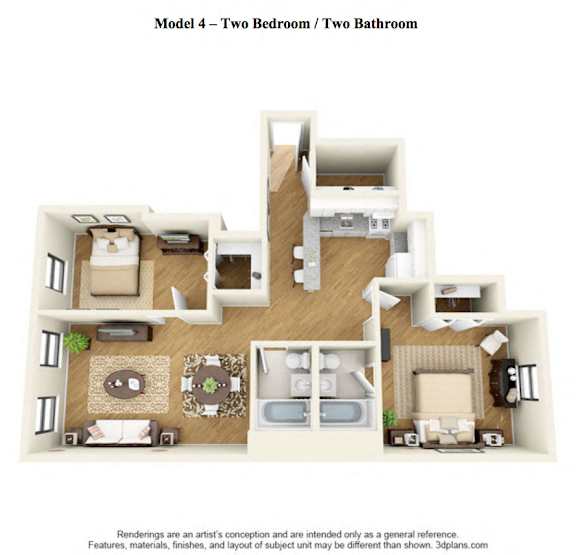 The Elm - 2 Bedroom, 2 Bath - Model 4 at 14 West Elm Apartments, Chicago, IL 60610