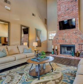 Club house with couches to relax and tv