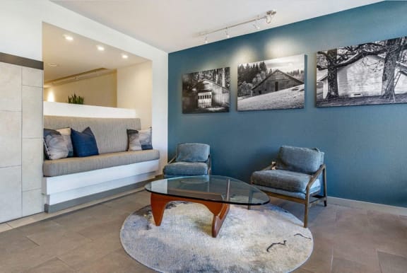 Living Room with Couch at 128 on State in Kirkland, WA