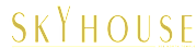 The image displays the text "SKY HOUSE" in large, bold letters.