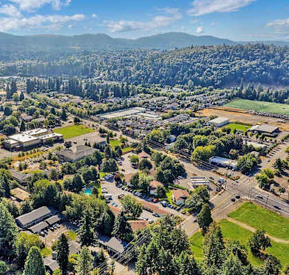 Overview of town
