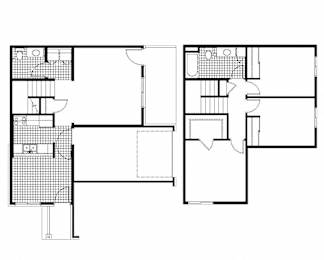  Floor Plan Three Bedroom Townhome A