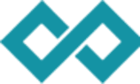 A blue and black image of two squares intertwined.