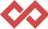 Two red diamonds interlocked in the middle.