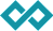 A blue and black image of two squares intertwined.