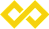 Two yellow diamond shapes intertwined.