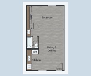 A1 1 Bed 1 Bath Apartments in Mesh III at Mesh Properties, Austin, TX