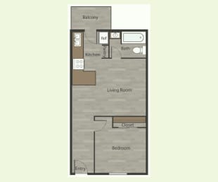 A1 1 Bed 1 Bath Apartments in Mesh I in 78741 at Mesh Properties, Texas