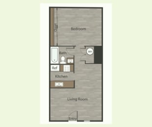 A3 1 Bed 1 Bath Apartments in Mesh I at Mesh Properties, Austin, TX, 78741