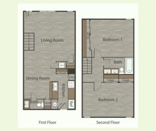B5 2 Bed 1 Bath Apartments in Mesh I at Mesh Properties, Texas, 78741