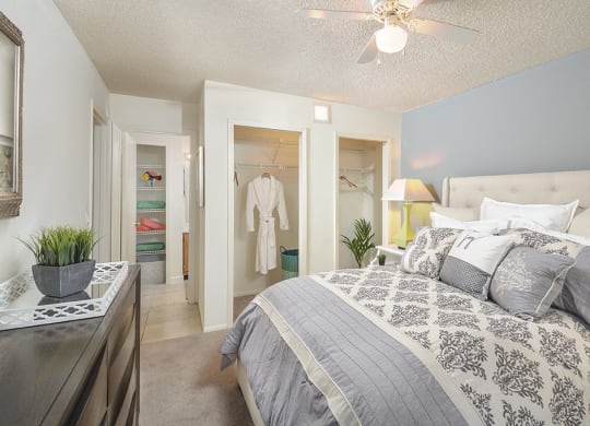 Bedroom with Large Closets