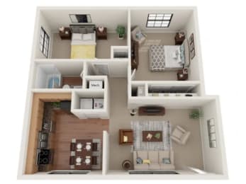  Floor Plan C STYLE-2 BEDROOM, SECOND FLOOR