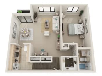  Floor Plan One Bedroom