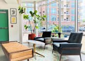 Thumbnail 13 of 16 - secured entry lobby at Studio One Apartments, Detroit, 48201