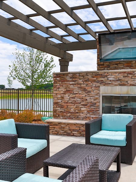 Outdoor Lounge at LangTree Lake Norman Apartments, North Carolina, 28117