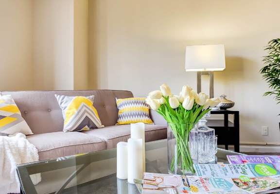 Furnished Living Room at Ashton Heights, Suitland-Silver Hill, MD, 20746