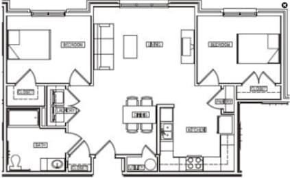  Floor Plan 2 Bedroom