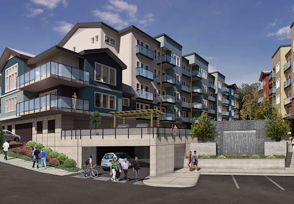 Full building at Commons at Sylvan Canyon Apartments, Oregon